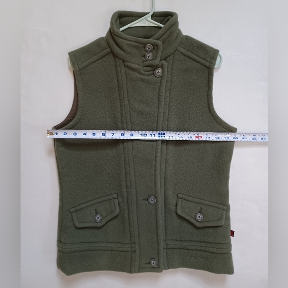 Woolrich Women's Olive Green Wool Vest Women's Size Small - Picture 8 of 14